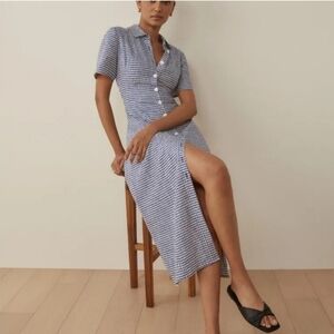 Reformation Marianne Linen Button Down Dress SIZE 4